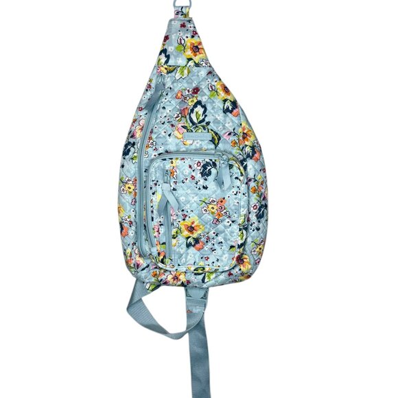 Vera Bradley Handbags - NWOT Vera Bradley Cotton Sling Backpack, Retired Floating Garden Floral Preppy